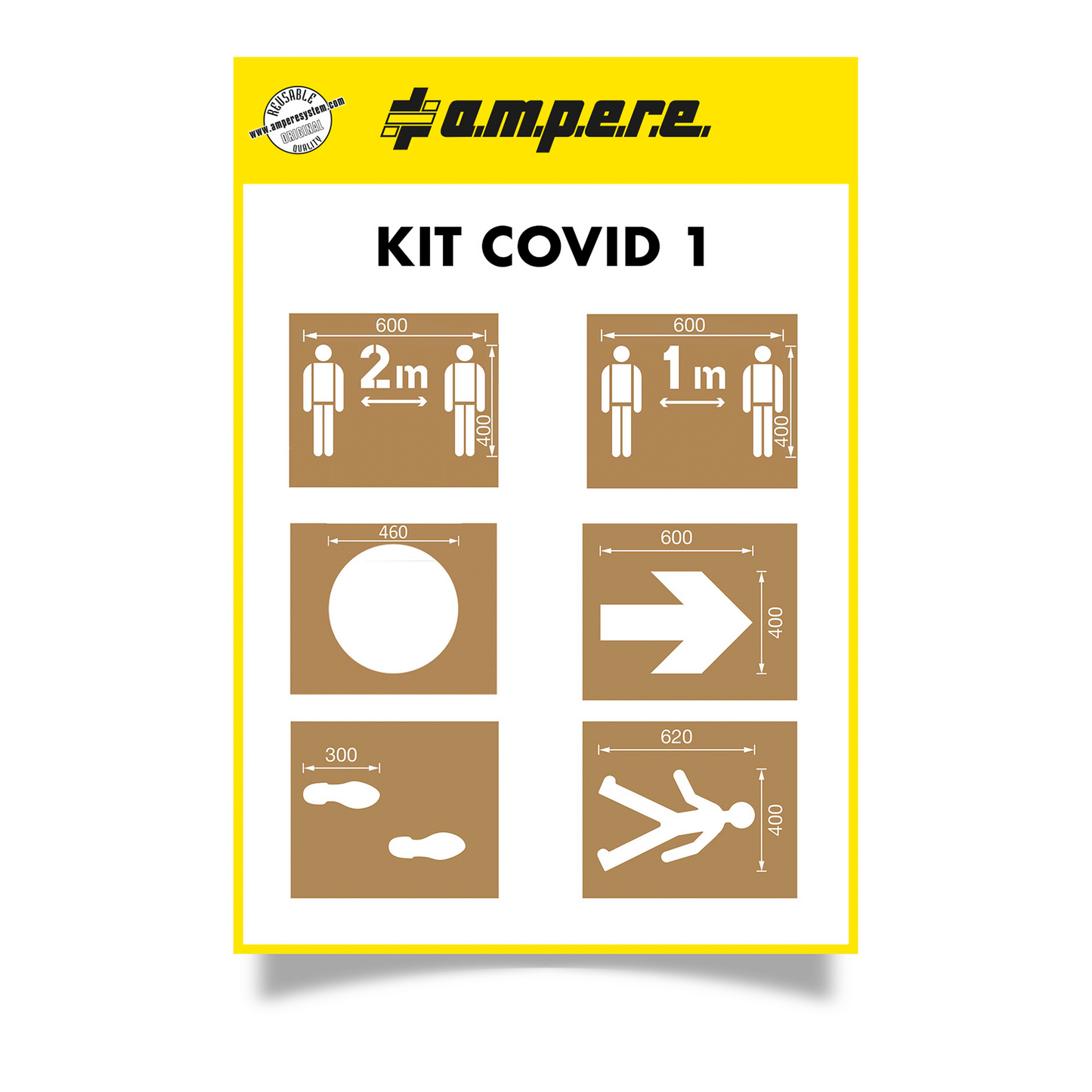 A.M.P.E.R.E Schablonensatz Kit COVID 1