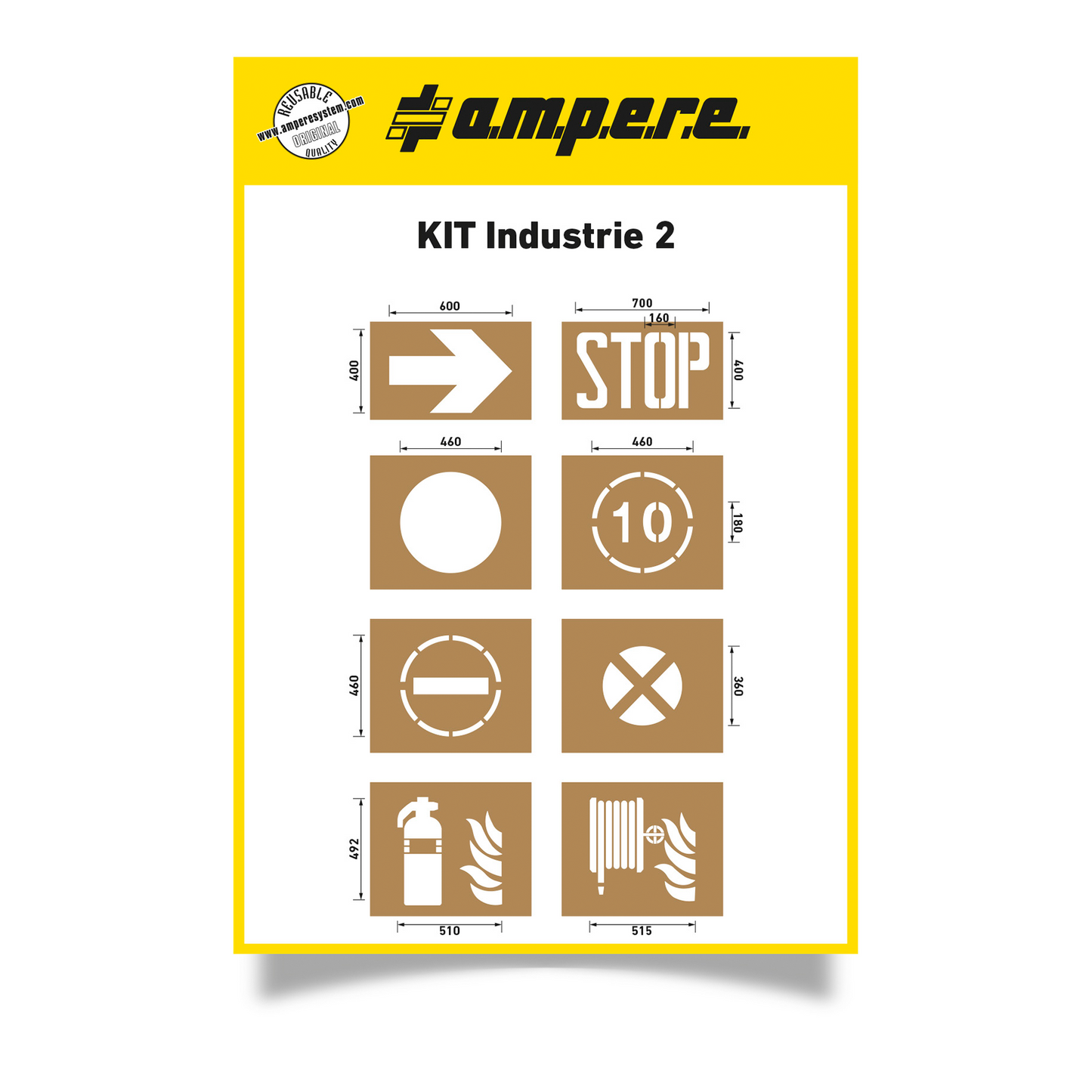 A.M.P.E.R.E Schablonensatz Kit Industrie 2