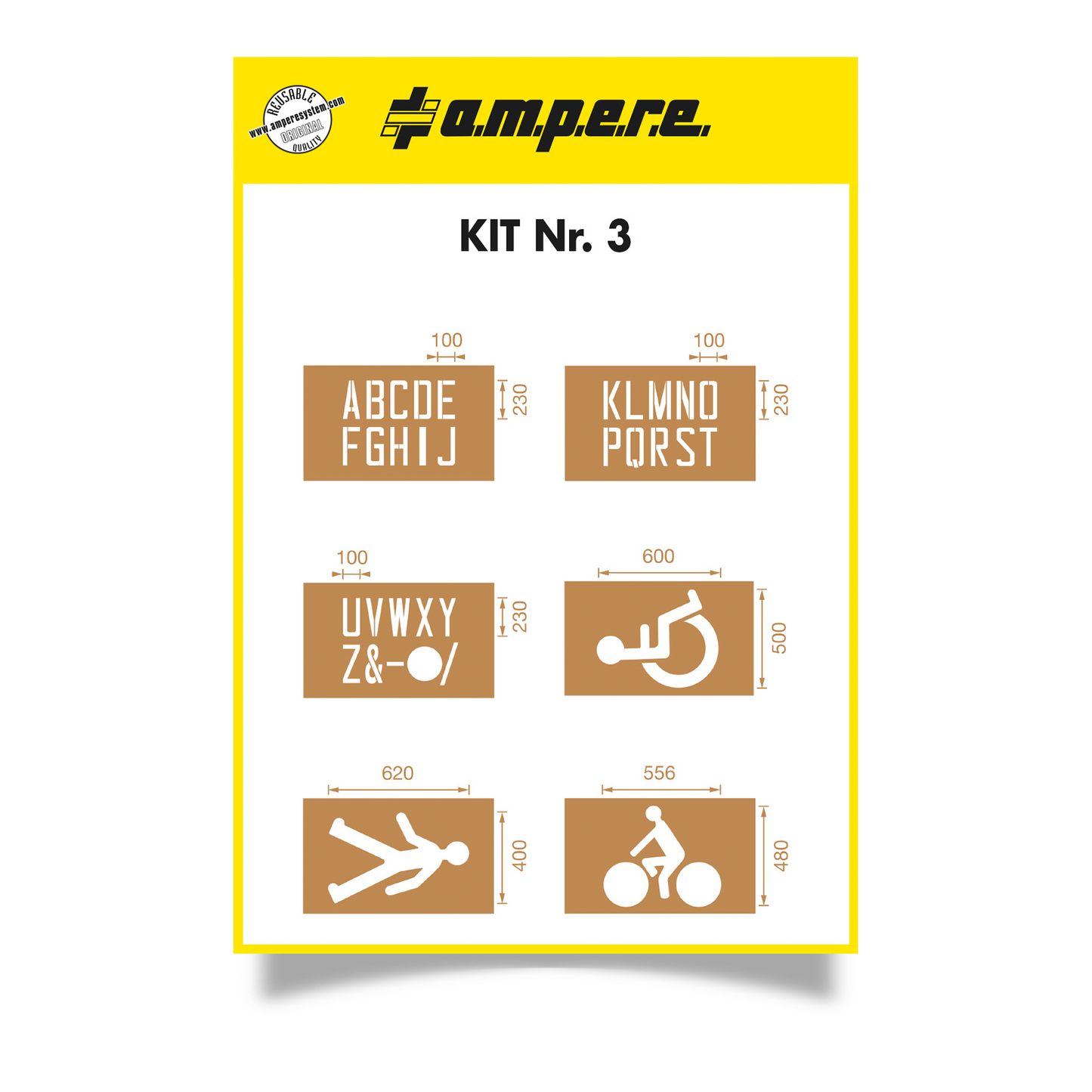 A.M.P.E.R.E Schablonensatz Parken Kit 3