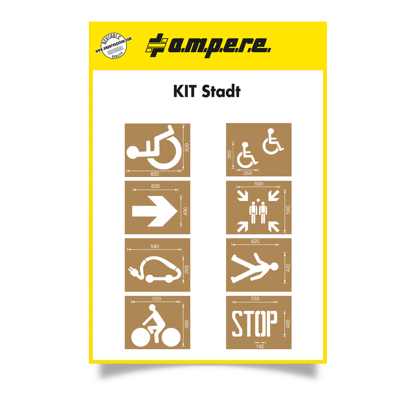 A.M.P.E.R.E Schablonensatz Kit STADT