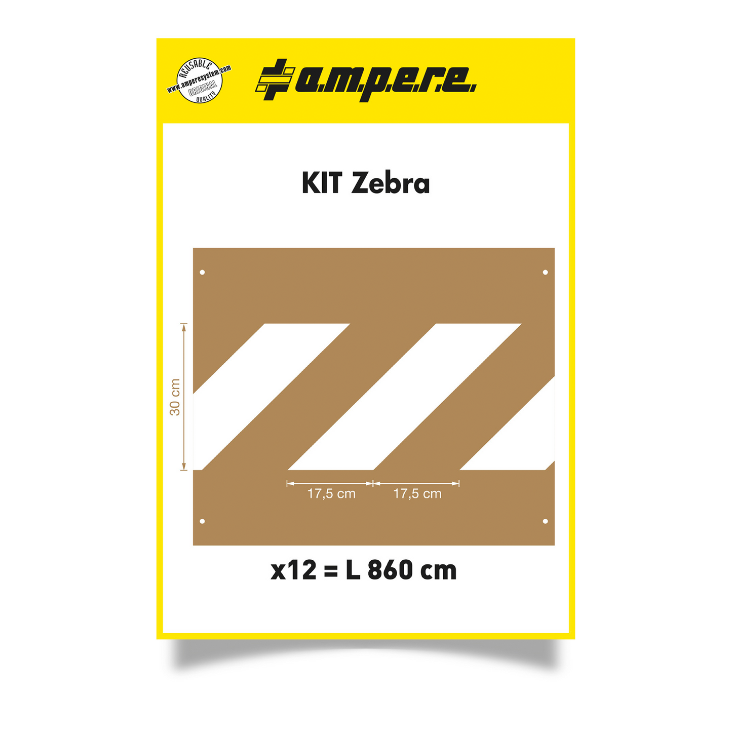A.M.P.E.R.E Schablonensatz Kit Zebrastreifen