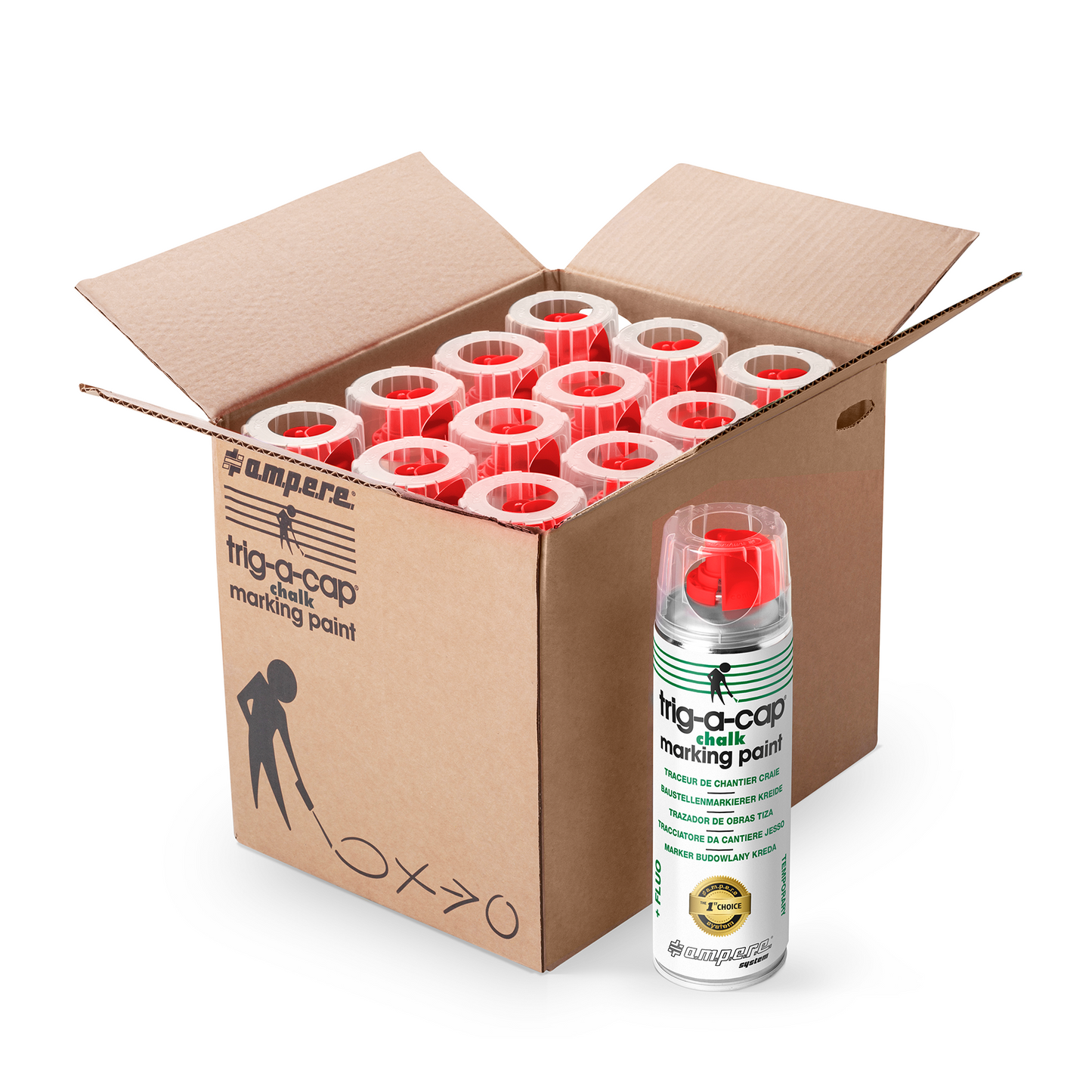 A.M.P.E.R.E Trig-A-Cap Chalk Kreidespray 12 Dosen / Karton