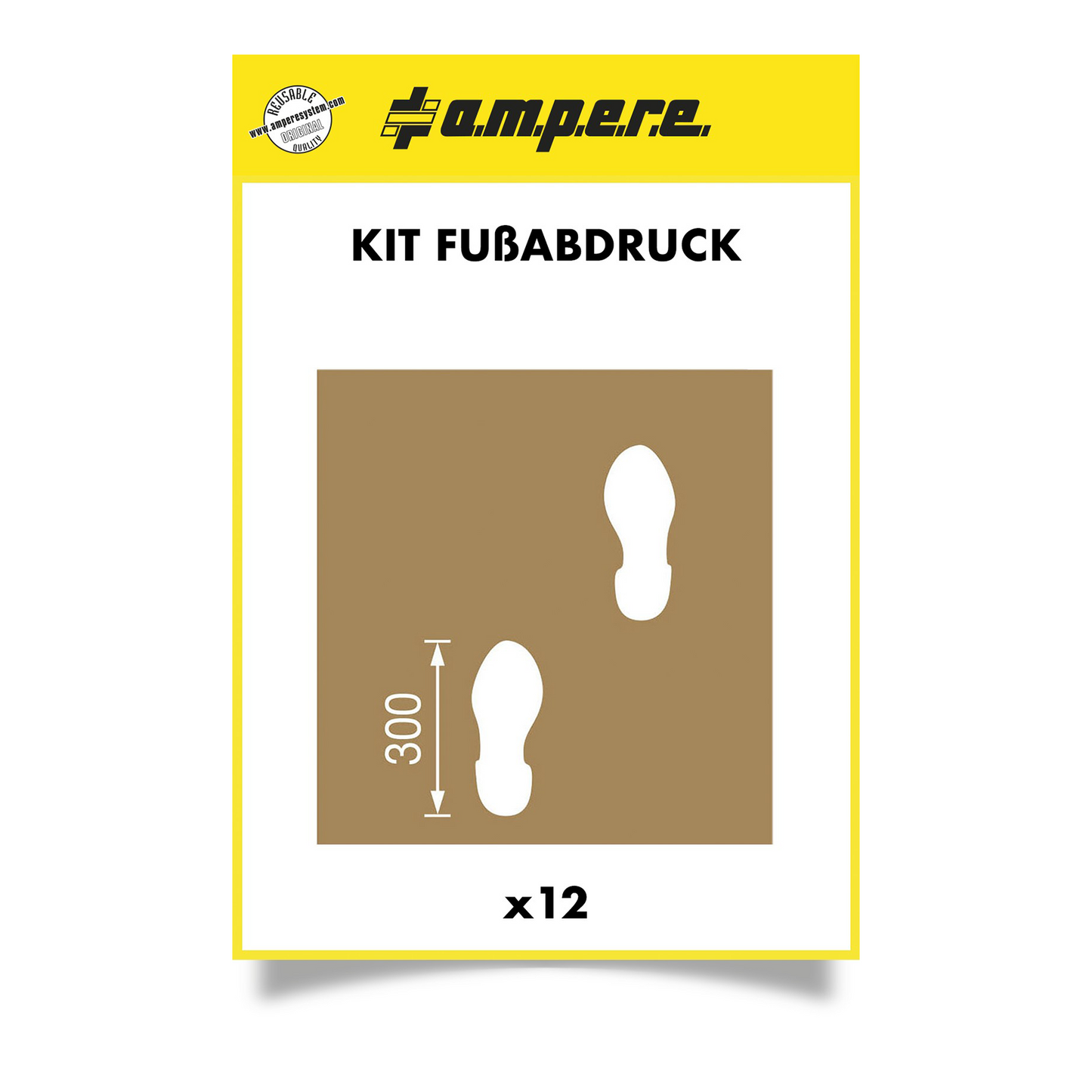 A.M.P.E.R.E Schablonensatz Kit Fußabdruck