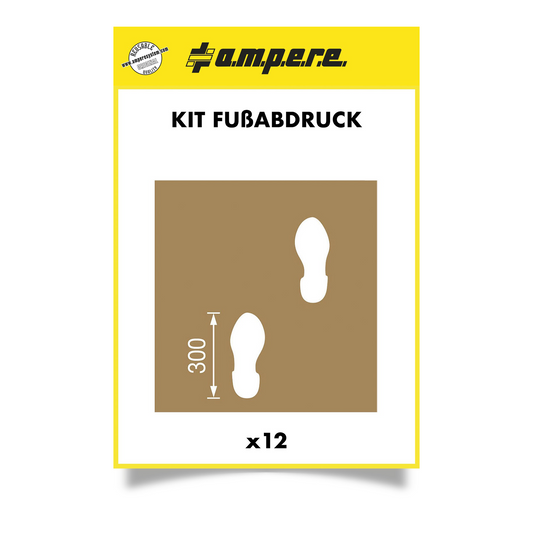 A.M.P.E.R.E Schablonensatz Kit Fußabdruck