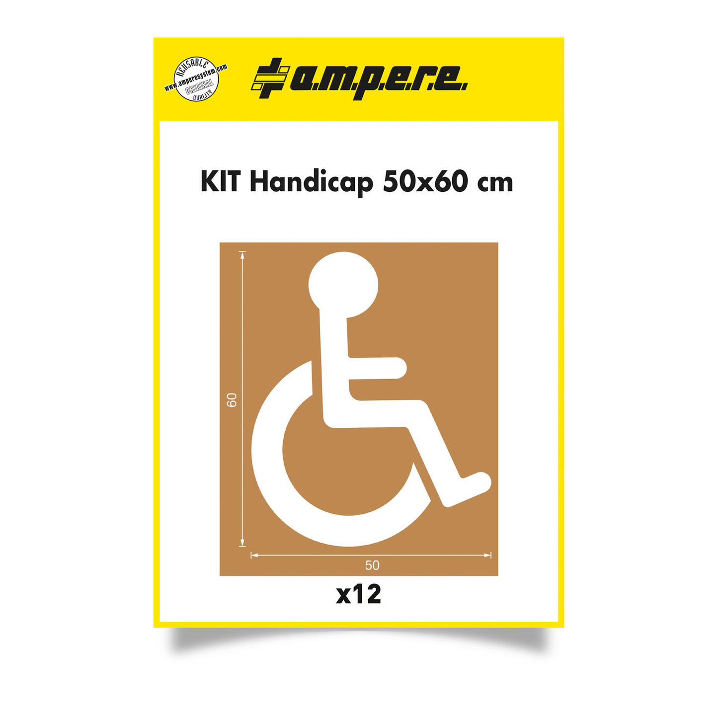 A.M.P.E.R.E Schablonensatz Kit Handicap 50 x 60cm