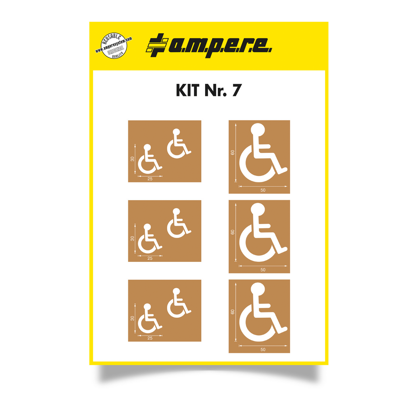 A.M.P.E.R.E Schablonensatz Parken Kit 7 Handicap