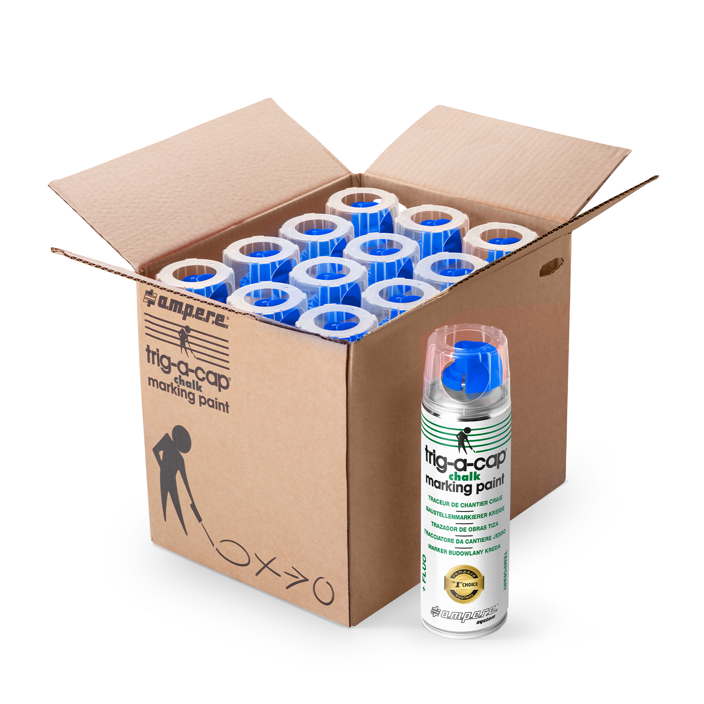 A.M.P.E.R.E Trig-A-Cap Chalk Kreidespray 12 Dosen / Karton