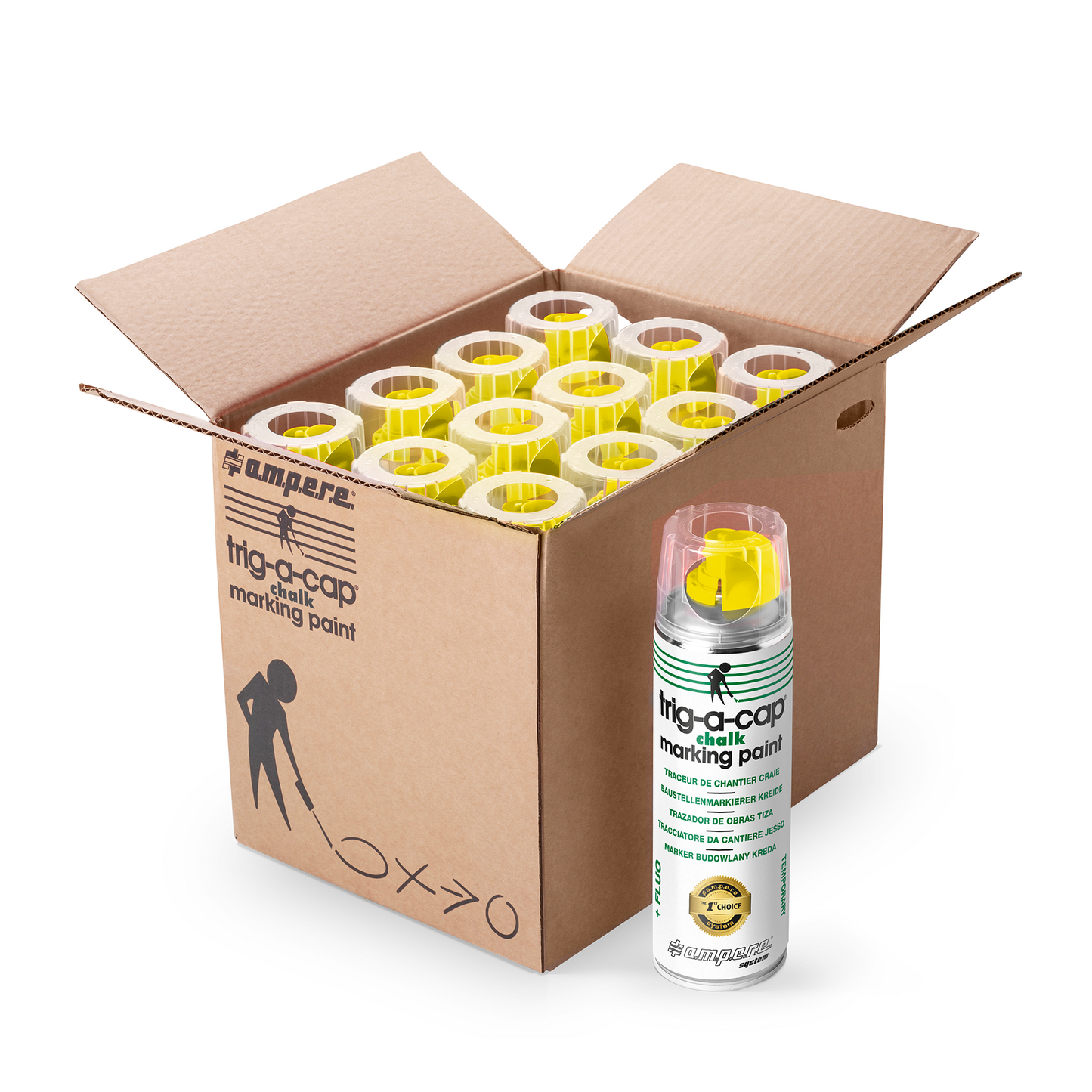 A.M.P.E.R.E Trig-A-Cap Chalk Kreidespray 12 Dosen / Karton