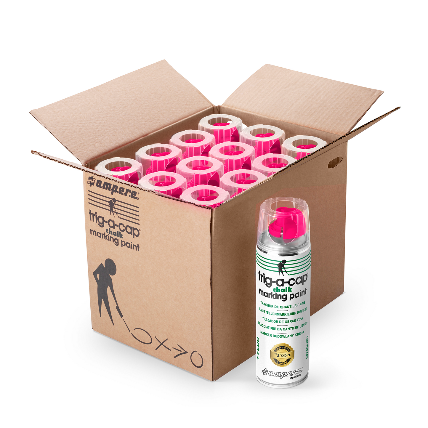 A.M.P.E.R.E Trig-A-Cap Chalk Kreidespray 12 Dosen / Karton