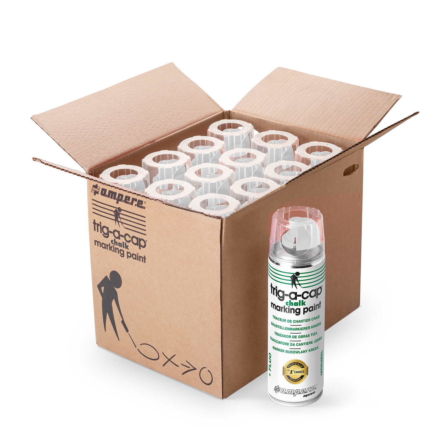 A.M.P.E.R.E Trig-A-Cap Chalk Kreidespray 12 Dosen / Karton
